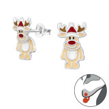 Reindeer - 925 Sterling Silver Kids Ear Studs SD33596