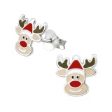 Reindeer - 925 Sterling Silver Kids Ear Studs SD33597