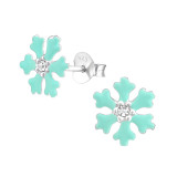 Snowflake - 925 Sterling Silver Kids Ear Studs SD33668