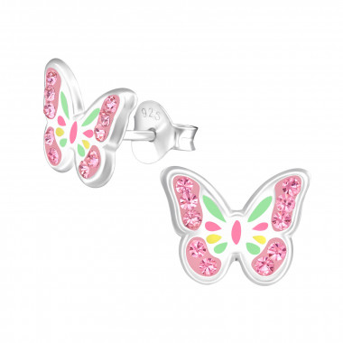 Butterfly - 925 Sterling Silver Kids Ear Studs SD33680