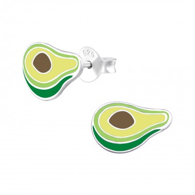 Avocado - 925 Sterling Silver Kids Ear Studs SD34572