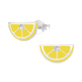Lemon - 925 Sterling Silver Kids Ear Studs SD34647