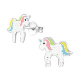 Unicorn - 925 Sterling Silver Kids Ear Studs SD35139