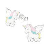 Unicorn - 925 Sterling Silver Kids Ear Studs SD35141