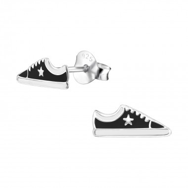 Sneaker - 925 Sterling Silver Kids Ear Studs SD3540