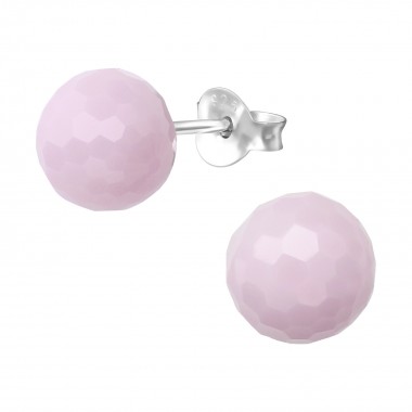 8mm Round - Plastic Kids Ear Studs SD36346