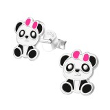 Panda - 925 Sterling Silver Kids Ear Studs SD36467