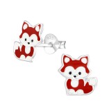 Fox - 925 Sterling Silver Kids Ear Studs SD36569