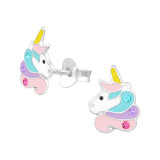 Unicorn - 925 Sterling Silver Kids Ear Studs SD36571