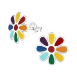 Flower - 925 Sterling Silver Kids Ear Studs SD36594