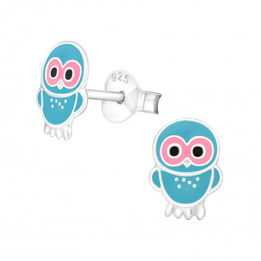 Owl - 925 Sterling Silver Kids Ear Studs SD3680