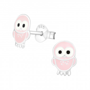 Owl - 925 Sterling Silver Kids Ear Studs SD3681