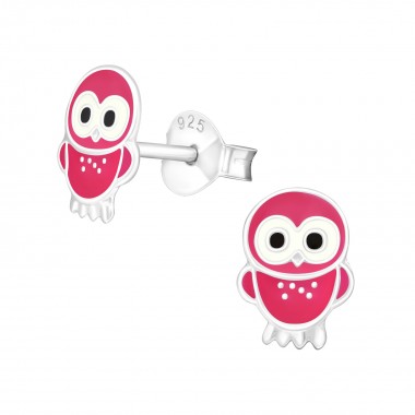 Owl - 925 Sterling Silver Kids Ear Studs SD3682