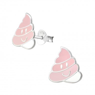 Whip Cream - 925 Sterling Silver Kids Ear Studs SD36887