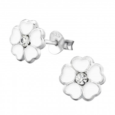 Flower - 925 Sterling Silver Kids Ear Studs SD3689