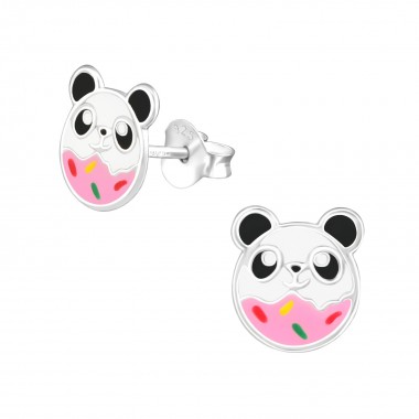 Panda - 925 Sterling Silver Kids Ear Studs SD36932