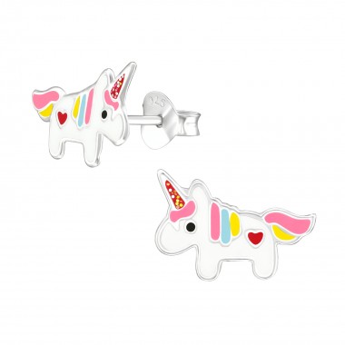 Unicorn - 925 Sterling Silver Kids Ear Studs SD36938