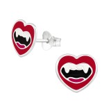 Vampire Mouth - 925 Sterling Silver Kids Ear Studs SD36941