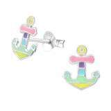 Anchor - 925 Sterling Silver Kids Ear Studs SD37136
