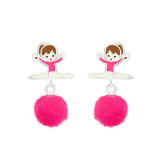 Ballerina - 925 Sterling Silver Kids Ear Studs SD37158