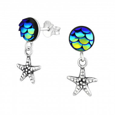 Starfish - 925 Sterling Silver Kids Ear Studs SD37169