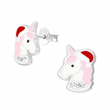 Unicorn - 925 Sterling Silver Kids Ear Studs SD37249
