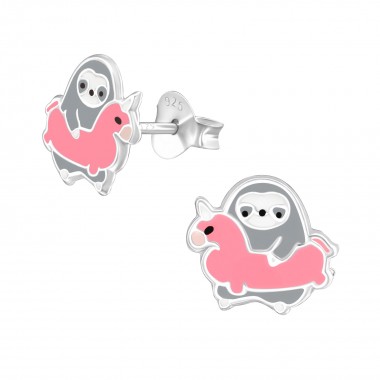 Sloth - 925 Sterling Silver Kids Ear Studs SD37494