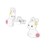 Rabbit - 925 Sterling Silver Kids Ear Studs SD37498