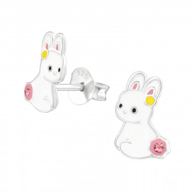 Rabbit - 925 Sterling Silver Kids Ear Studs SD37498