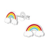 Rainbow - 925 Sterling Silver Kids Ear Studs SD37570
