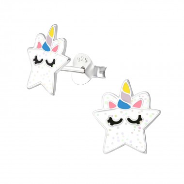 Star - 925 Sterling Silver Kids Ear Studs SD37871