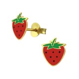 Strawberry - 925 Sterling Silver Kids Ear Studs SD38006