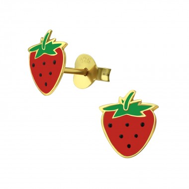 Strawberry - 925 Sterling Silver Kids Ear Studs SD38006