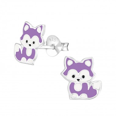 Fox - 925 Sterling Silver Kids Ear Studs SD38008