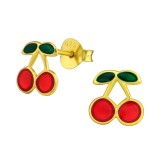 Cherry - 925 Sterling Silver Kids Ear Studs SD38164