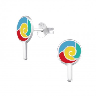 Lollypop - 925 Sterling Silver Kids Ear Studs SD38229