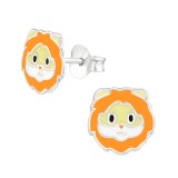 Lion - 925 Sterling Silver Kids Ear Studs SD38231