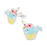 Whalecorn - 925 Sterling Silver Kids Ear Studs SD38263