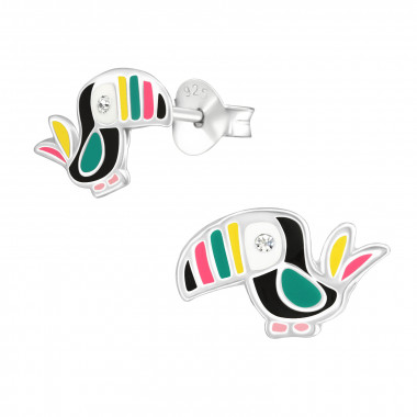 Bird - 925 Sterling Silver Kids Ear Studs SD38264