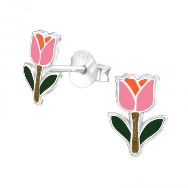 Tulip - 925 Sterling Silver Kids Ear Studs SD38287