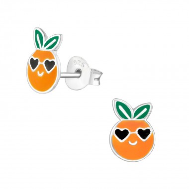 Orange - 925 Sterling Silver Kids Ear Studs SD38388