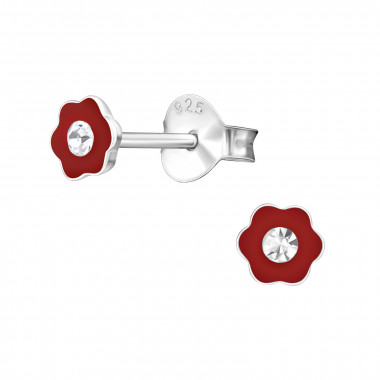 Flower - 925 Sterling Silver Kids Ear Studs SD3846