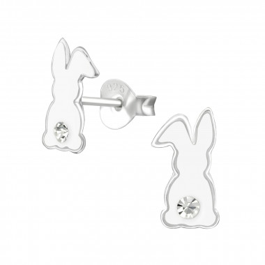 Rabbit - 925 Sterling Silver Kids Ear Studs SD38530