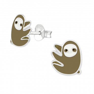 Sloth - 925 Sterling Silver Kids Ear Studs SD38578