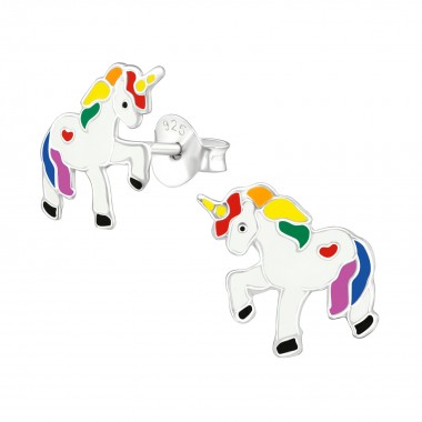 Unicorn - 925 Sterling Silver Kids Ear Studs SD38602