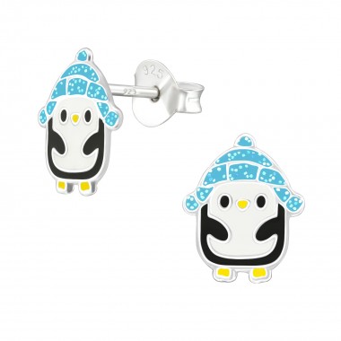 Penguin - 925 Sterling Silver Kids Ear Studs SD38603