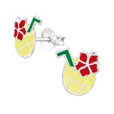 Pineapple Juice - 925 Sterling Silver Kids Ear Studs SD38626