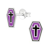 Coffin - 925 Sterling Silver Kids Ear Studs SD38667