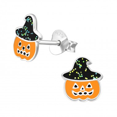 Pumpkin - 925 Sterling Silver Kids Ear Studs SD38692