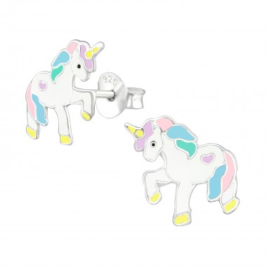 Unicorn - 925 Sterling Silver Kids Ear Studs SD38697